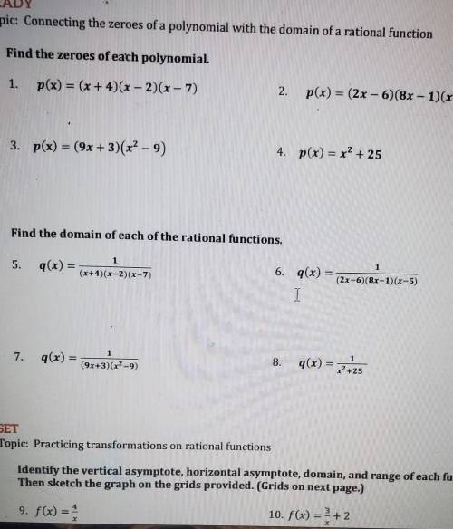 I finished question 1 but I could use some help on the others