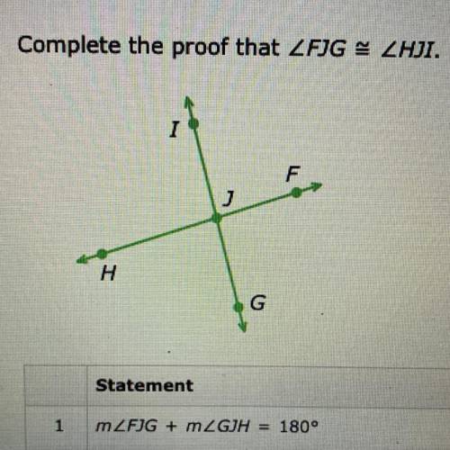 Fill in the blank for proofs please:

1. m
Angles forming a linear pair sum to 180°
2. m
_________