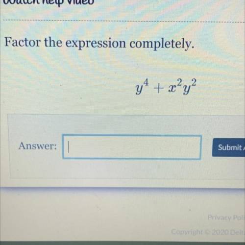 Factor the expression completely.
y^4 + x^2 y^2