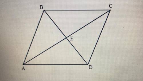 Given: triangle ABE is congruent to triangle CDE

Prove: abcd is a parallelogram 
please state sta