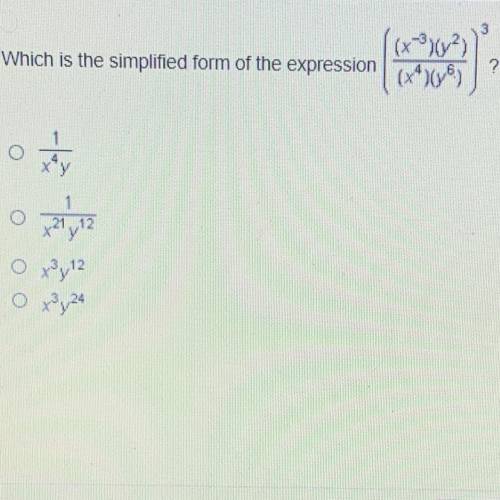 Which is the simplified form of the expression
3
2
21 12
x y12
24