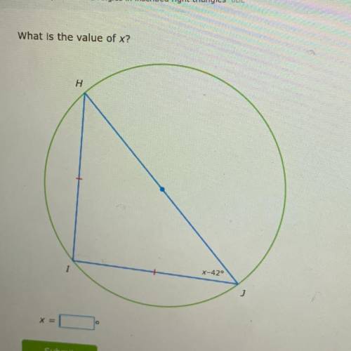 NEED ANSWER ASAP- 
What is the value of x?