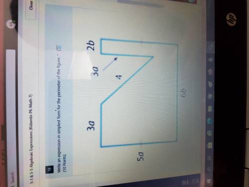 Write an expression in simplest form the perimeter of the figure ?
