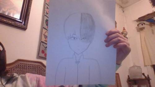 this is a todoroki drawing!!! hope yall like this to, and what is 86x34 (that acually is a school q