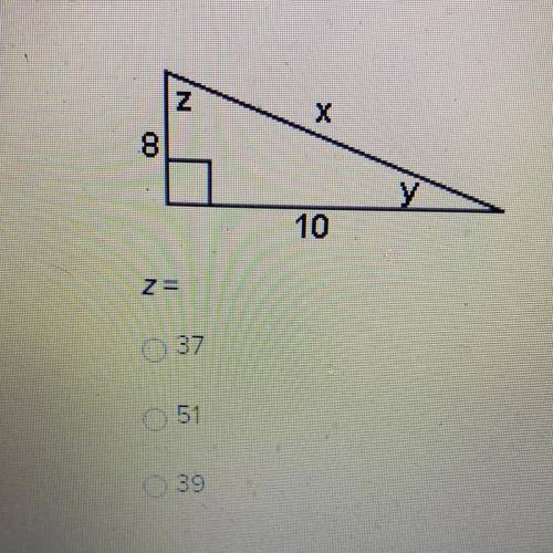 What does Z equal? A.37 B.51 C.39