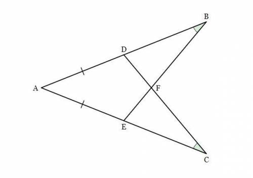 I need to prove that triangle ABE is congruent to triangle ACD. Any help is appreciated, thank you.
