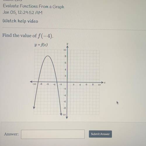 Please help me out! find the value of f(-4)