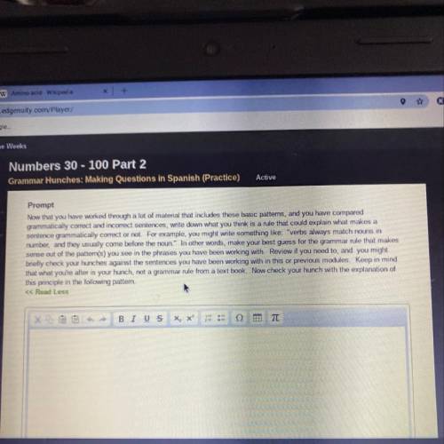 Numbers 30 - 100 Part 2

Grammar Hunches: Making Questions in Spanish (Practice)
Active
Prompt
Now