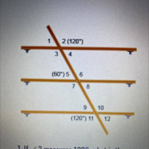 2. Think of the top and middle shelves as two lines cut by a transversal. What type of angles are