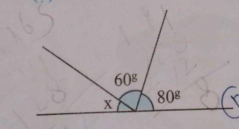 Find the value of the the missing angle in grades in each of the following figures.
