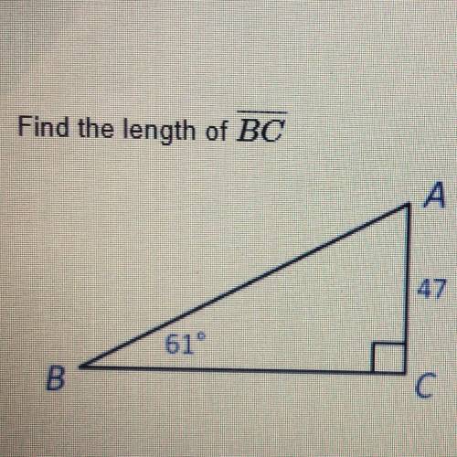 Find the length of BC
A. 84.79
B. 53.74
C. 98.95
D. 26.05