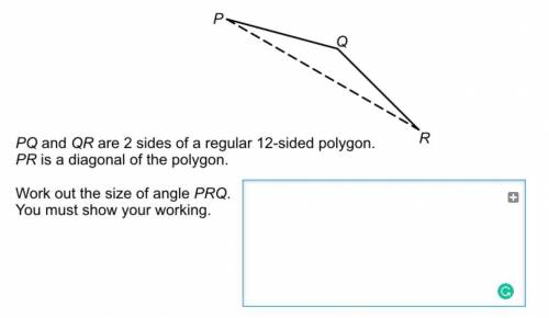 PQ and PR are 2 sides of a regular 12-sided polygon.