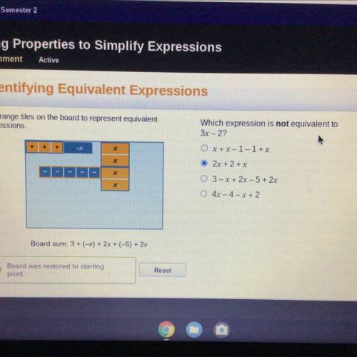 Which expression is not equivalent to
3x–2?
PLS HELP QUICK