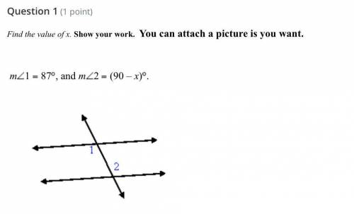 GIVING find the value of x and show your work