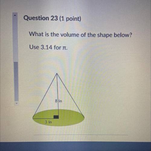 What is the volume of the shape below