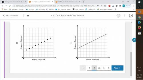 Which graphs show continuous data? Select each correct answer.

HOPE YOU ARE HAVING A NICE DAY HAP