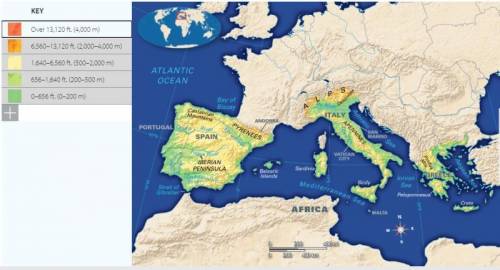 Based on the map, why do you think people in Southern Europe historically have found sea travel eas