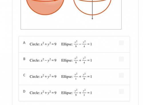 Bridgette has drawn a representation of a sphere with a radius of 3 units, using the graphs of a ci