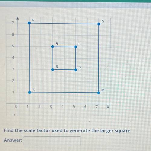 Please help? Consider the following figure in which the larger square is a dilation of the smaller
