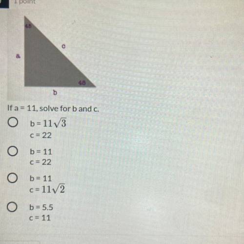 If a= 11, solve for b and c (will give Brainliest ❤️)