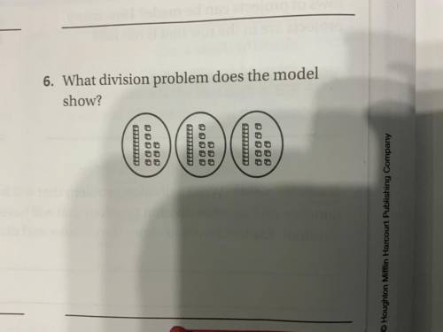 What division problem does the model show? (Giving Brainliest To Whoever Answers Good)

(Look at p