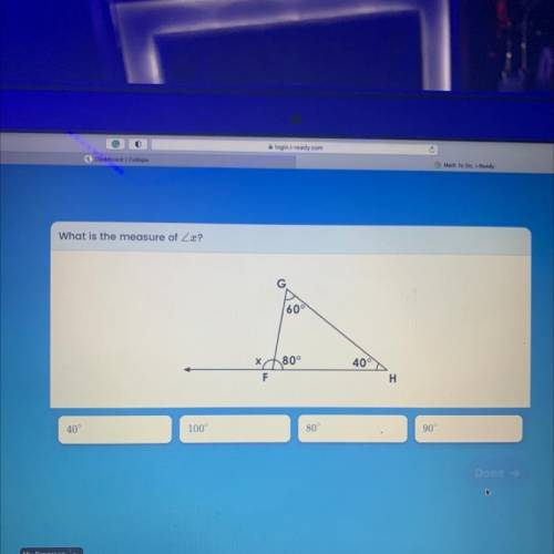 What is the measure of x