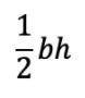 The formula for the area of a triangle includes the algebraic expression shown below. In that expre