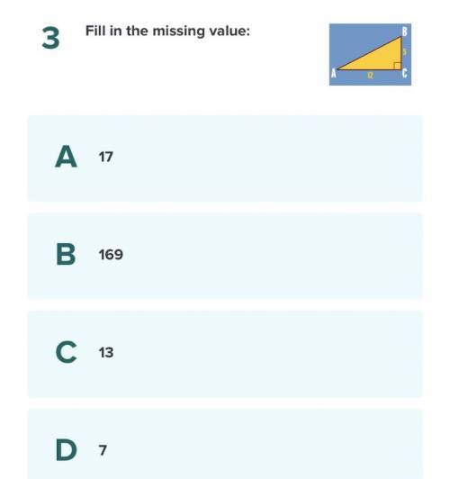 Fill in the missing value: