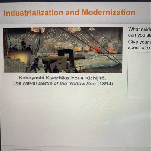 What evidence of industrialization and modernization

can you see in this image?
Give your answer