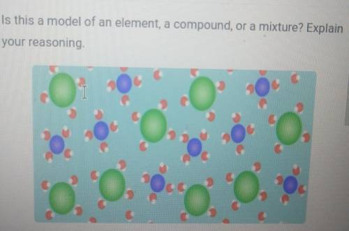 Is this a model of an element, a compound, or a mixture? Explain your reasoning. It has to be in yo