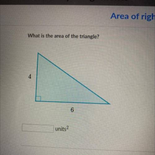 What’s the area of the triangle