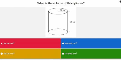 HELPP
What is the volume of this cylinder?