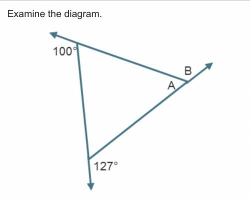 Follow these steps to apply what you have learned about the angles of a triangle.

Find m∠B : 100°