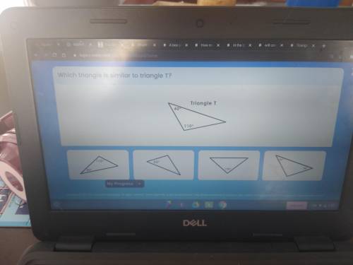 Which triangle is similar to the triangle T