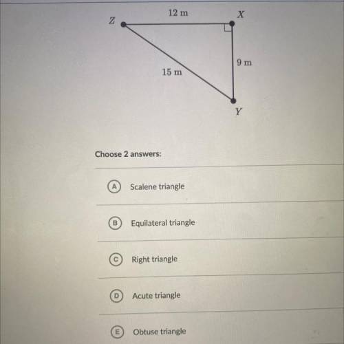Classify angle X Y Z. please answer correctly  (Last option