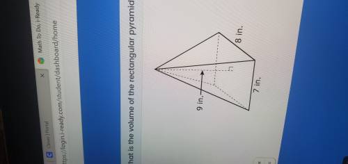 What is the volume of the rectangular pyramid shown belown?