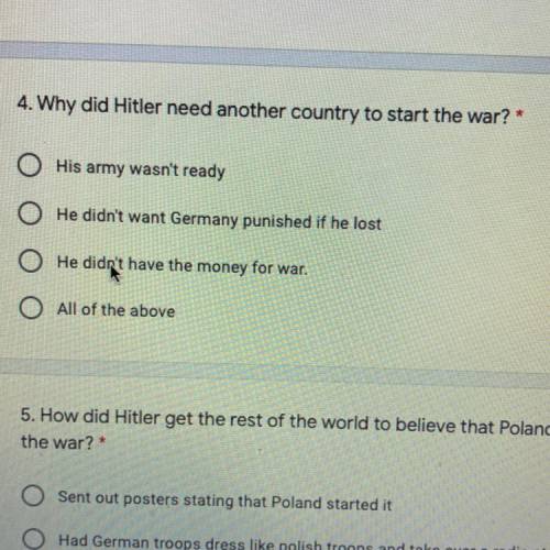 How did Hitler get the rest of the world to believe that Poland started the war? * *