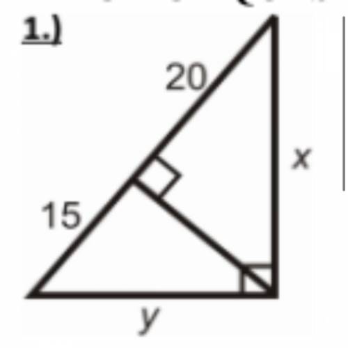 Find x in the following triangle