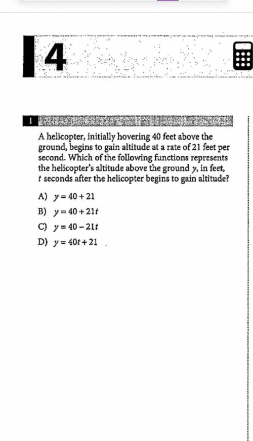 Wouldn't the answer be C. y=40-2+t?