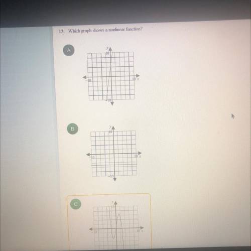 Which graph shows a non linear function