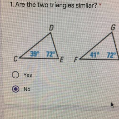 Are the two triangles the same