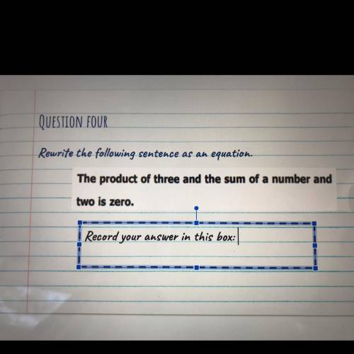 Rewrite the following sentence as an equation.

The product of three and the sum of a number and
t