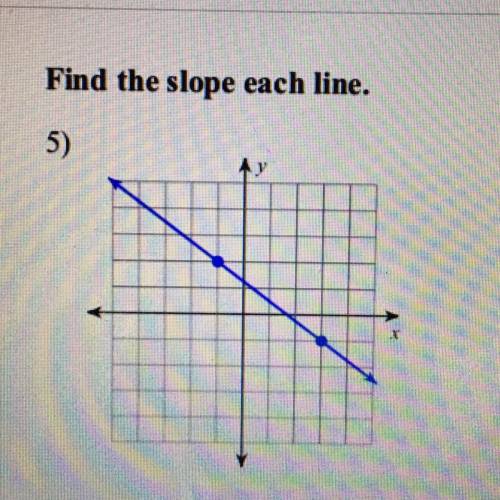 Find the slope each line.
5)