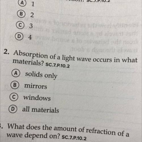 Absorption of a light wave occurs in what material?