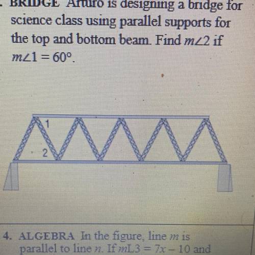 BRIDGE Arturo is designing a bridge for science class using parallel supports for the top and botto