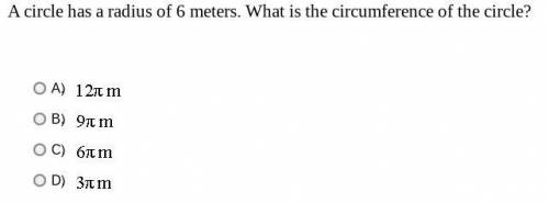 ~Uh- ~ Hey ~ can ~ someone ~ help ~ me ~ out ~ once ~ again...?~

A circle has a radius of 6 meter