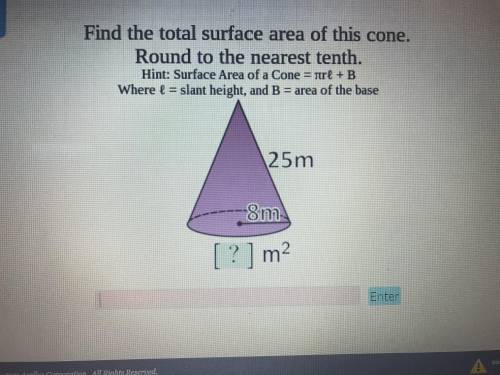 It’s very urgent I need this right now can someone please help me ?? (Surface area- Cones)