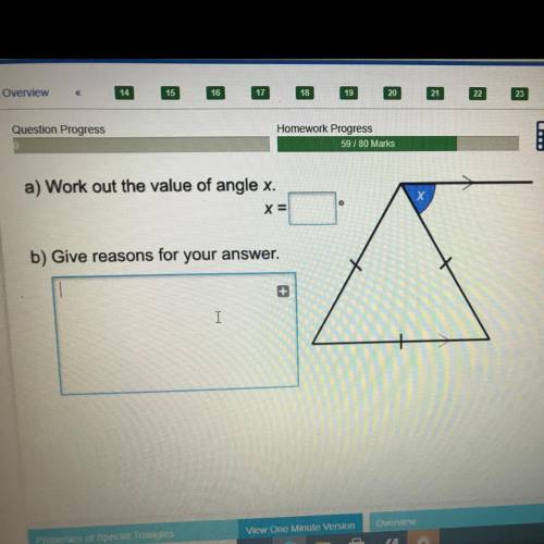Work out the value of angle x.
and give a reason for your answer. 
pls help!