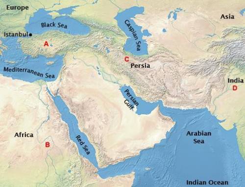 This map shows the Middle East around 1600. Which region was ruled by the Ottoman Empire?