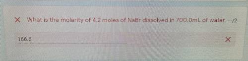 What is the molarity 4.2 miles of NaBr dissolved in 700.OmL of water